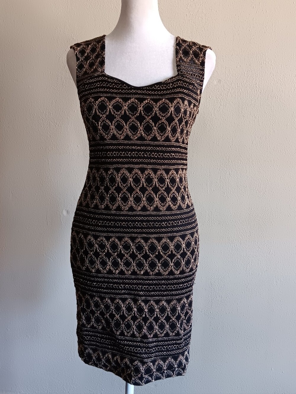 90s Y2K USA Body Central Snug Slip On Sheath Dress Size Medium, 00s Bodycon